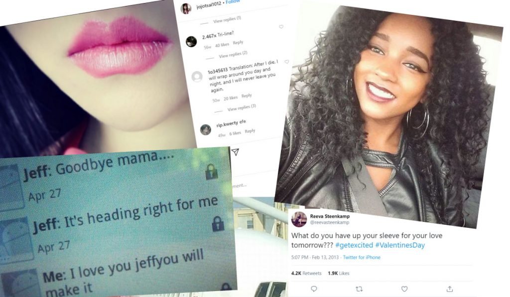 messages sent moments before death